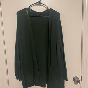 Cyrus open front knit cardigan, dark green size XL